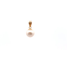 Load image into Gallery viewer, 18K Gold Charm Pendant Tiny Freshwater Pearl White - Rafant