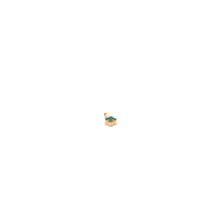 Load image into Gallery viewer, 18K Gold Pendant Charm Flower Malachite Tiny - Rafant