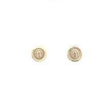 Load image into Gallery viewer, 14K Gold Earrings Stud Screw Back Lady Of Guadalupe Religious