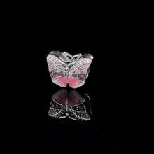 Load image into Gallery viewer, 925 Sterling Silver Charm Bead Butterfly Pink For Charm Bracelet Necklace - Rafant