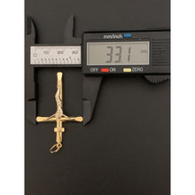 Load image into Gallery viewer, 18K Gold Pendant Cross Jesus Christ Religious Two Tone 3.09 grams - Rafant
