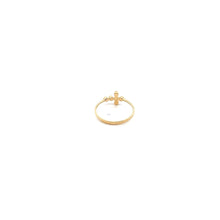 Load image into Gallery viewer, 18K Gold Ring Cross Religious Women Size 6 - Rafant