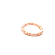 Load image into Gallery viewer, 24K Gold Money Bag Lucky Charm Bracelet Freshwater Pink Pearls 7-8mm - Rafant