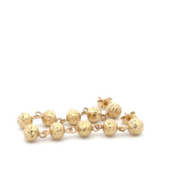 Load image into Gallery viewer, 18K Gold Earrings Beads Balls Dangle Drop 2.08 grams - Rafant