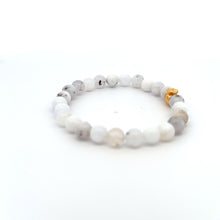 Load image into Gallery viewer, 18K Gold Money Bag Lucky Charm Bracelet Gemstones Natural Multicolor Opal 6mm - Rafant