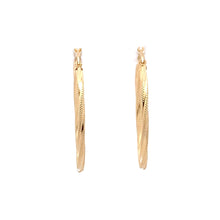 Load image into Gallery viewer, 18K Gold Earrings Hoops Spiral 1.55 grams - Rafant