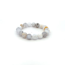 Load image into Gallery viewer, 18K Gold Money Bag Lucky Charm Bracelet Gemstones Natural Multicolor Opal 8mm - Rafant