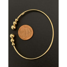 Load image into Gallery viewer, 18K Gold Bracelet Bangle Beads Cuff Design Size 7 inches 3.26 grams