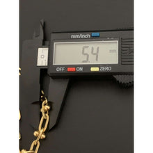 Load image into Gallery viewer, 18K Gold Bracelet Chain Link Paperclip 7.5 inches 3.81 grams