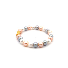 Load image into Gallery viewer, 18K Gold Pixiu Piyao Bracelet Natural Gemstones Freshwater Pearl Multicolor 6.5mm - 7.5mm - Rafant