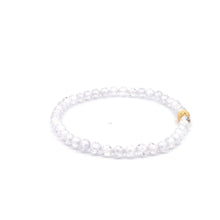 Load image into Gallery viewer, 18K Gold Bead Stretchable Bracelet Clear Faceted Zircon Gemstones - Rafant