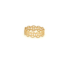 Load image into Gallery viewer, 18K Gold Ring Lucky Coin Good Fortune Size 6 - Rafant