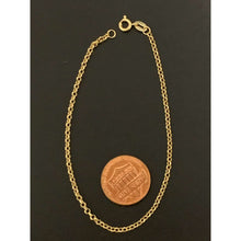 Load image into Gallery viewer, 18K Gold Bracelet Chain Rolo Link 7.5 inches 1.05 grams