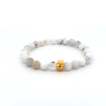 Load image into Gallery viewer, 18K Gold Money Bag Lucky Charm Bracelet Gemstones Natural Multicolor Opal 6mm - Rafant