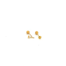 Load image into Gallery viewer, 18K Gold Earrings Stud Ball Screw Type Tiny - Rafant