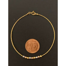 Load image into Gallery viewer, 18K Gold Bracelet Beaded Flexible 1.28 grams 7 inches