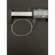 Load image into Gallery viewer, 18K Gold Bracelet Bangle Oval Size 7.25 inches 2.30 grams