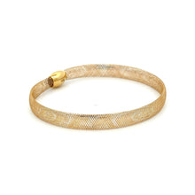 Load image into Gallery viewer, 18K Gold Bracelet Mesh Soft Bangle Size 6 Flexible - Rafant