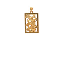 Load image into Gallery viewer, 18K Gold Pendant Dragon Rectangle - Rafant