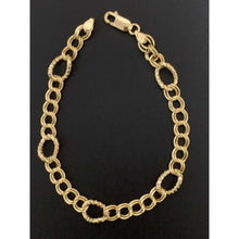 Load image into Gallery viewer, 18K Gold Bracelet Cable Link Chain 7.5 inches 3.79 grams