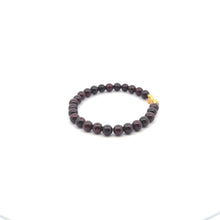 Load image into Gallery viewer, 18K Gold Pixiu Piyao Lucky Charm Bracelet Natural Garnet Gemstones 6mm - Rafant