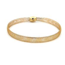 Load image into Gallery viewer, 18K Gold Bracelet Mesh Soft Bangle Flexible Size 6.25 - Rafant