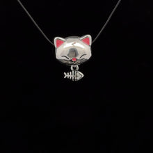 Load image into Gallery viewer, 925 Sterling Silver Charm Bead Cat Pet Fishbone For Charm Bracelet Necklace - Rafant