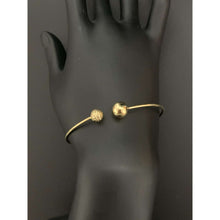 Load image into Gallery viewer, 18K Gold Bracelet Bangle Balls Oval 2.88 grams Size 6.5 inches