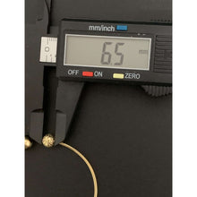 Load image into Gallery viewer, 18K Gold Bracelet Bangle Balls Oval 2.88 grams Size 6.5 inches