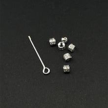 Load image into Gallery viewer, 925 Sterling Silver Interchangeable Modular Add On Pendant CZ Tiny Tube Beads Build Your Own Custom Jewelry Base