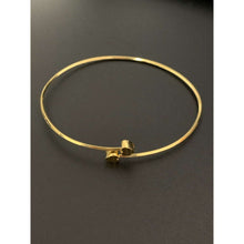 Load image into Gallery viewer, 18K Gold Bracelet Bangle Flexible Double Heart 2.28 grams 7.5 inches