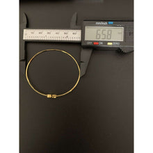 Load image into Gallery viewer, 18K Gold Bracelet Bangle Flexible Double Heart 2.28 grams 7.5 inches