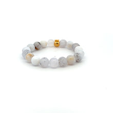 Load image into Gallery viewer, 18K Gold Money Bag Lucky Charm Bracelet Gemstones Natural Multicolor Opal 8mm - Rafant