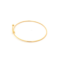 Load image into Gallery viewer, 18K Yellow Gold Bracelet Flexible Thin Wire Bangle Tiny Balls Size 6 inches - Rafant