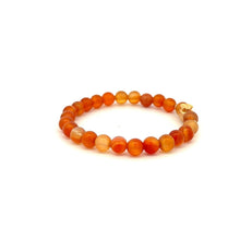 Load image into Gallery viewer, 18K Gold Money Bag Lucky Charm Beads Bracelet Gemstones Carnelian 6mm - Rafant