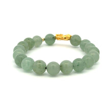 Load image into Gallery viewer, 18K Gold Dragon Pixiu Piyao Lucky Charm Beads Bracelet Gemstones Aventurine 8mm - Rafant