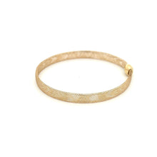 Load image into Gallery viewer, 18K Gold Bracelet Mesh Soft Bangle Flexible Size 6.75 inches - Rafant