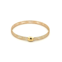 Load image into Gallery viewer, 18K Gold Bracelet Mesh Soft Bangle Flexible Size 6.75 inches - Rafant