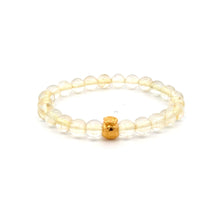 Load image into Gallery viewer, 18K Gold Money Bag Lucky Charm Bracelet Gemstones Citrine 6mm - Rafant