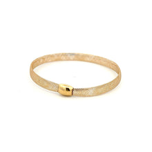 Load image into Gallery viewer, 18K Gold Bracelet Mesh Soft Bangle Flexible Size 6.5 inches 0.85 grams - Rafant