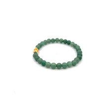 Load image into Gallery viewer, 18K Gold Pixiu Piyao Lucky Charm Bracelet Natural Aventurine Gemstones 6mm - Rafant