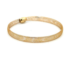 Load image into Gallery viewer, 18K Gold Bracelet Mesh Soft Bangle Flexible Size 6.25 - Rafant