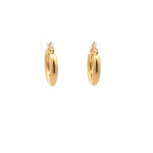 Load image into Gallery viewer, 18K Gold Earrings Hoops Polished Small 1.27 grams - Rafant