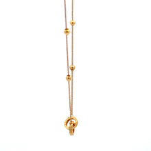 Load image into Gallery viewer, 18K Gold Necklace Chain 17.5 inches Pendant Round Circles Tiny Beads 1 gram - Rafant