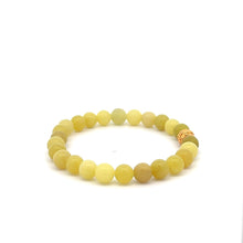 Load image into Gallery viewer, 18K Gold Money Ball Lucky Bracelet Gemstones Lemon Jade 6mm - Rafant