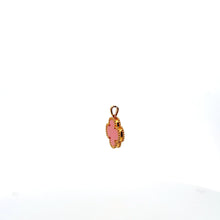 Load image into Gallery viewer, 18K Gold Pendant Charm Pink Flower Mother of Pearl - Rafant