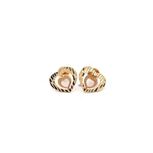 Load image into Gallery viewer, 18K Gold Earrings Stud Heart 1.10 grams - Rafant