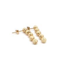 Load image into Gallery viewer, 18K Gold Earrings Beads Balls Dangle Drop 2.08 grams - Rafant