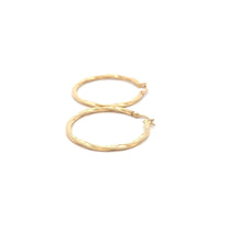 Load image into Gallery viewer, 18K Gold Earrings Hoops Spiral 1.55 grams - Rafant