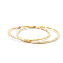 Load image into Gallery viewer, 18K Gold Earrings Hoops Spiral Extra Large 2.20 grams - Rafant
